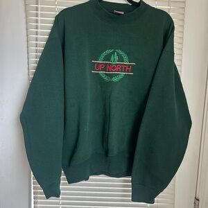 Fruit of the Loom Dark Green Crewneck Sweater
